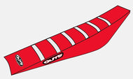 Honda Ribbed Gripper Seat Cover - RED / WHITE